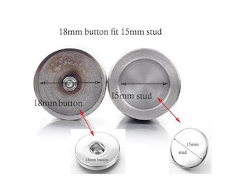 Snap Jewelry Die Mold for 18mm Button/15mm Stud to use in Hand Press. Turn Leather Bracelets, Handbag or Other Accessory Into Snap Jewelry!