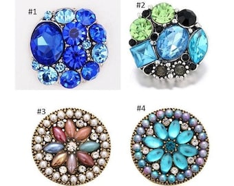 Snap Jewelry Snap Charms Blue Snap Charms for Snap Jewelry.  Fits 18-20mm Ginger Snaps, Noosa, Magnolia and Vine, SC57-GB/A