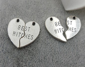 Best Witches Charm, Best Friends Charm, Silvertone #31-28/29