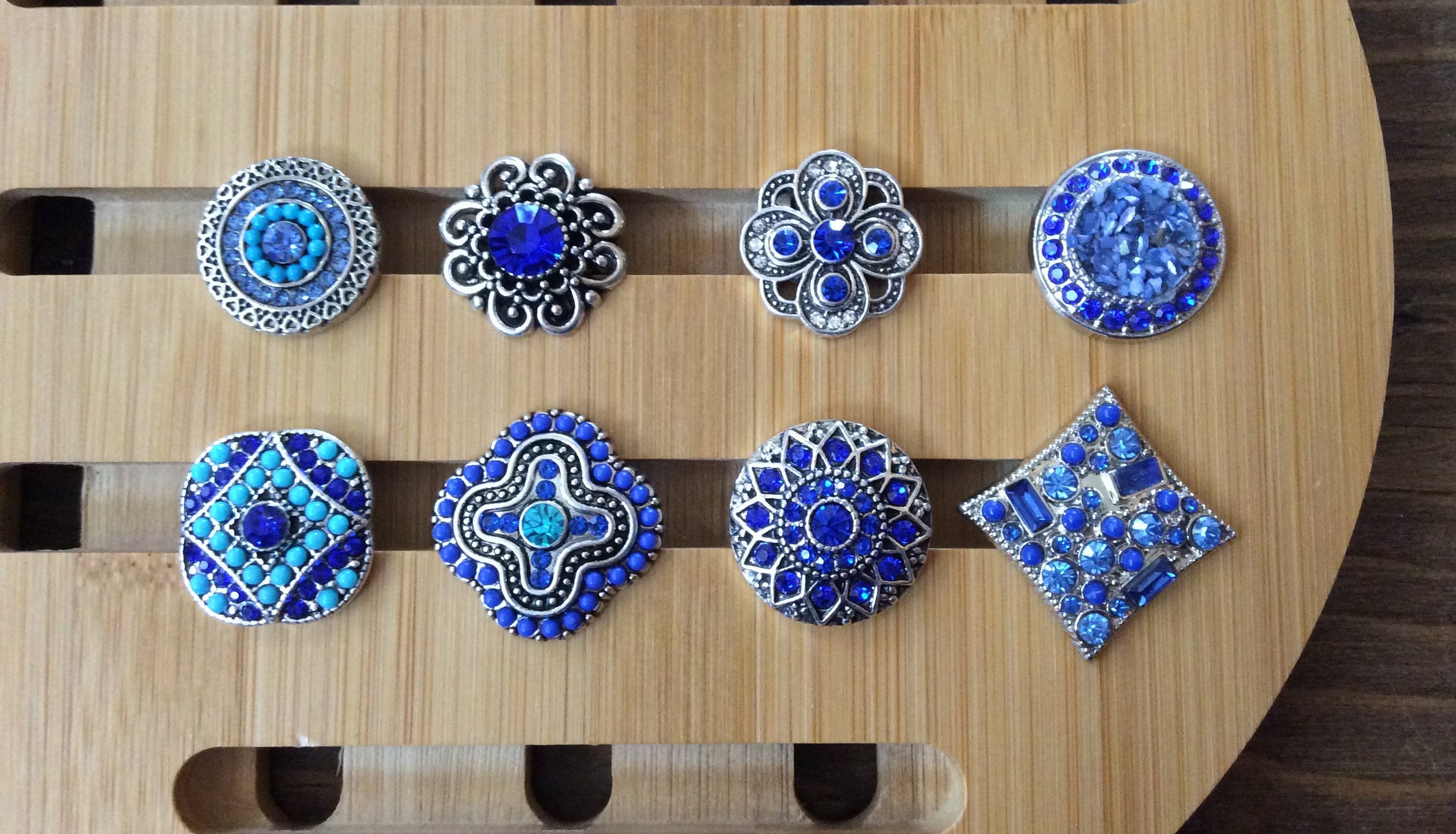 Snap Jewelry Snap Charms Sapphire Blue Snap Charms for Snap Jewelry. Fits 1820mm Ginger Snaps