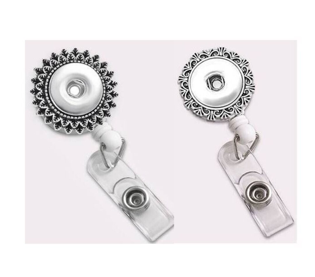 Snap Badge Reel, Retractable Badge Holder, Snap ID Holder, Snap Lanyard