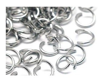 Stainless Steel Jump Rings, 7mm or 8mm Jump Rings, 10 pcs, Silvertone Stainless Steel, DIY8