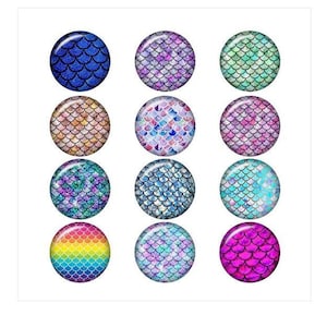 Mermaid Snap, Mermaid Scale Snap, Fish Scale Snap, Snap Jewelry Snap, Print Under Glass Snap, Fits 18mm Ginger Snaps, Magnolia & Vine, SC44