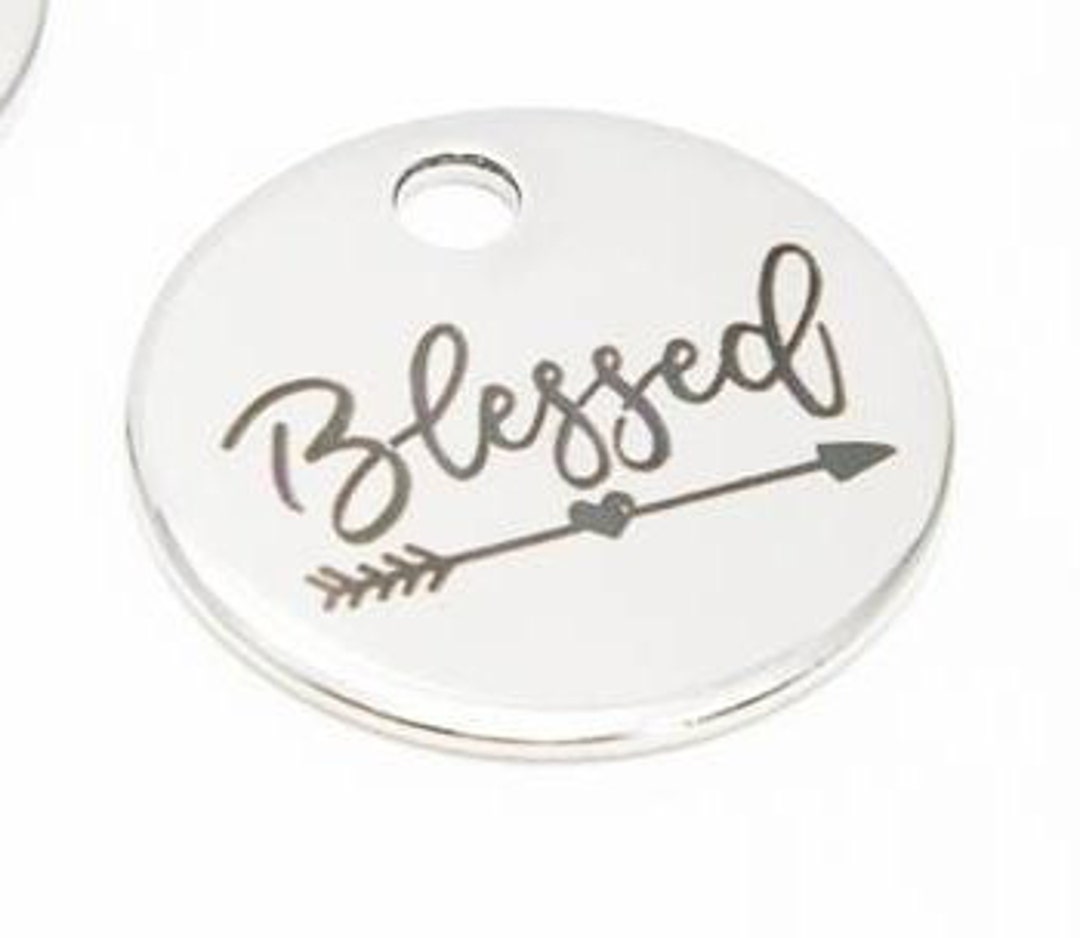 Blessed Charm, Inspirational, Motivational Charm, Word Charm, Message