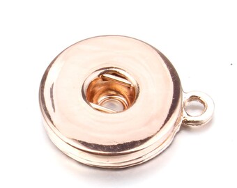DIY Snap Jewelry 18mm DIY Snap Base Connector Single Ring, Rose Gold, 1 pc for Earrings, Necklaces, Bracelets.  Fits 18 Ginger Snaps, DIY9-A