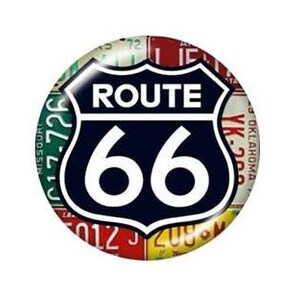 Route 66 Snap, Snap Charms for Snap Jewelry. Fits 18-20mm Ginger Snaps, Noosa, Magnolia & Vine, SC62