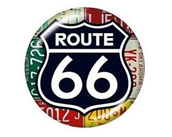 Route 66 Snap, Snap Charms for Snap Jewelry. Fits 18-20mm Ginger Snaps, Noosa, Magnolia & Vine, SC62