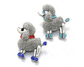 Poodle Snap Charms, Snap Buttons for Snap Jewelry, Fits 18-20mm Ginger Snaps, Noosa, Magnolia & Vine, SC52-BML