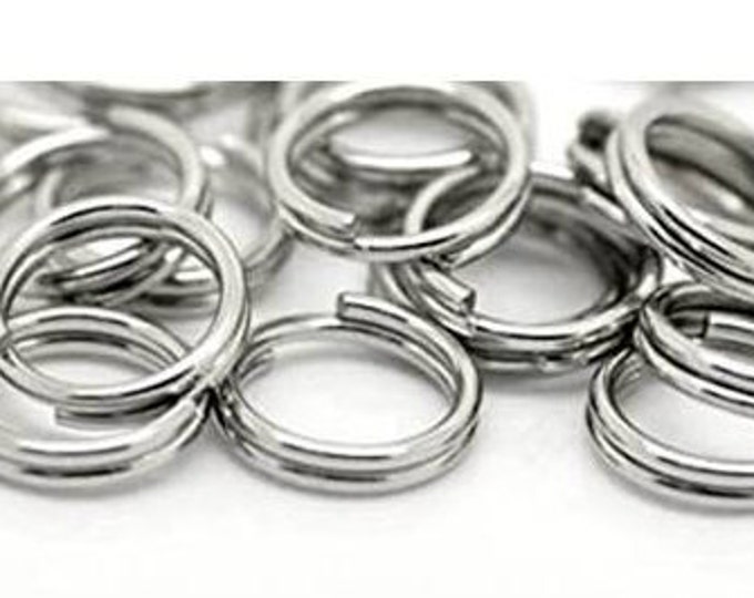 Split Rings, 8mm Split Rings, Double Loop, 10 Pcs, Silvertone, DIY6 - Etsy
