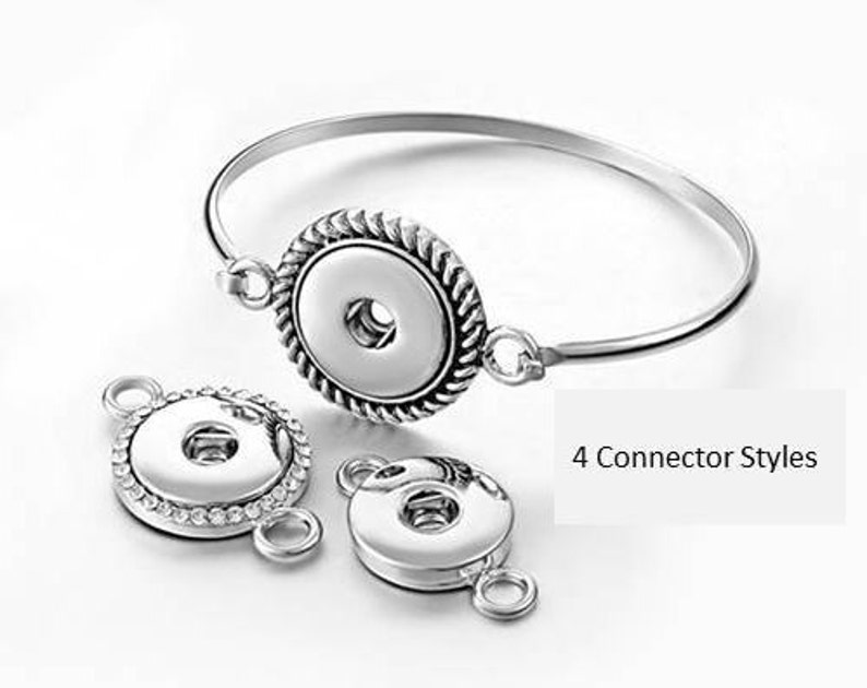 Snap Bracelet Wire Hook Bangle w/Connector Choice Silvertone. Etsy