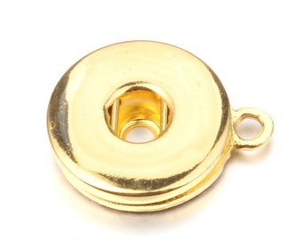 DIY Snap Jewelry 18mm DIY Snap Base Connector Single Ring, Goldtone, 1 pc for Earrings, Necklaces, Bracelets, Fits 18 Ginger Snaps DIY9-A