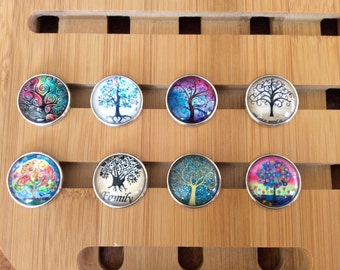 Tree of Life Snap Charms for snap jewelry.  Fits 18mm Ginger Snaps, Noosa, Magnolia & Vine, Snap Popper, SC29