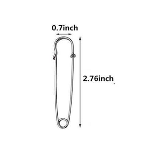 250 Pack Safety Pins by Luxurecourt 4 Assorted Sizes of Durable Silver  Small