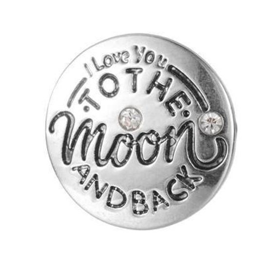 I Love You To The Moon And Back Snap Necklace Fit 12MM Snap Button Charms 10PCS I Love You To The Moon And Back Snap Necklace Fit 12MM Snap Button Charms 10PCS
