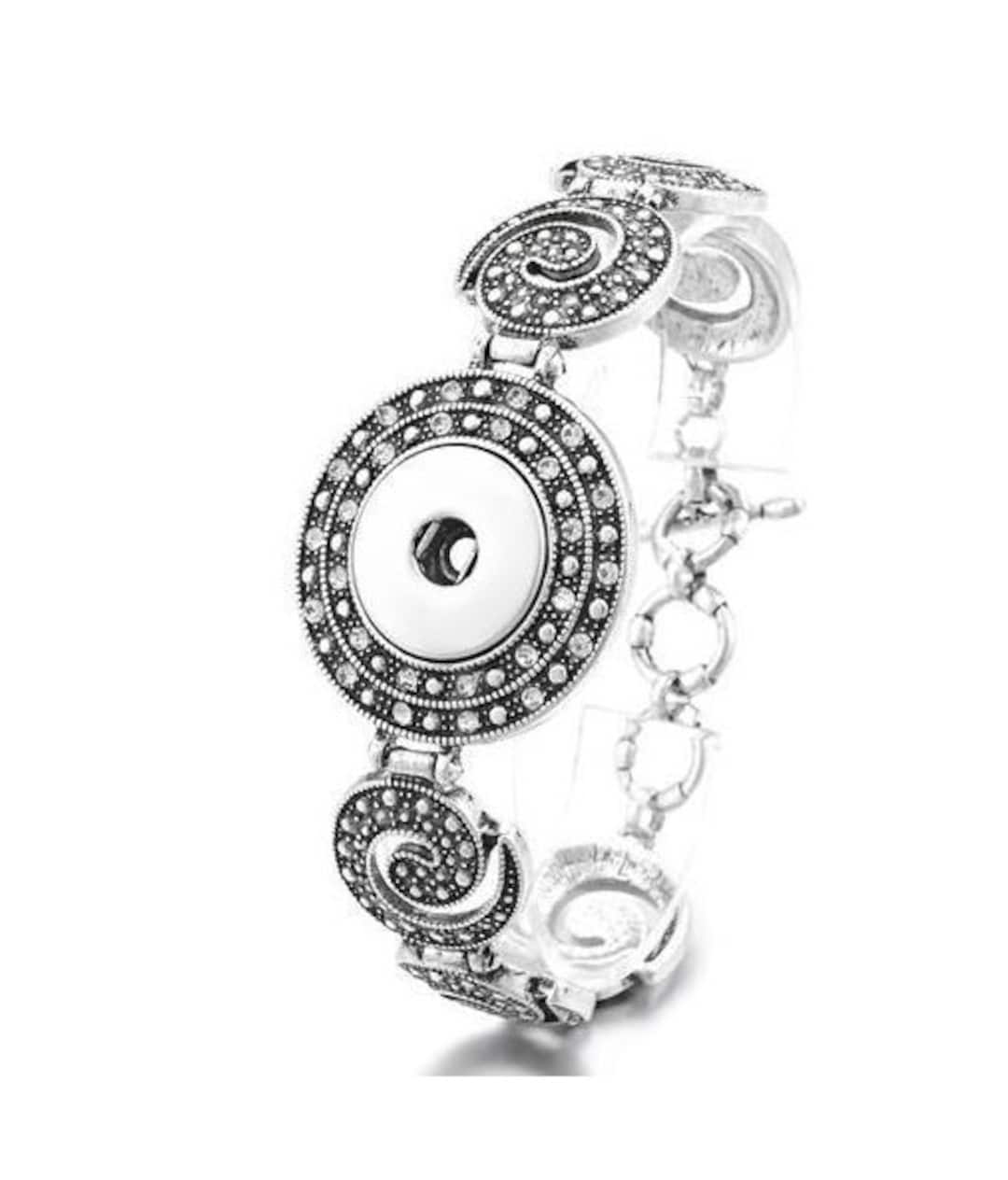 Snap Bracelet Swirls Snap Bracelet, Snap Jewelry Bracelet, Snap Button