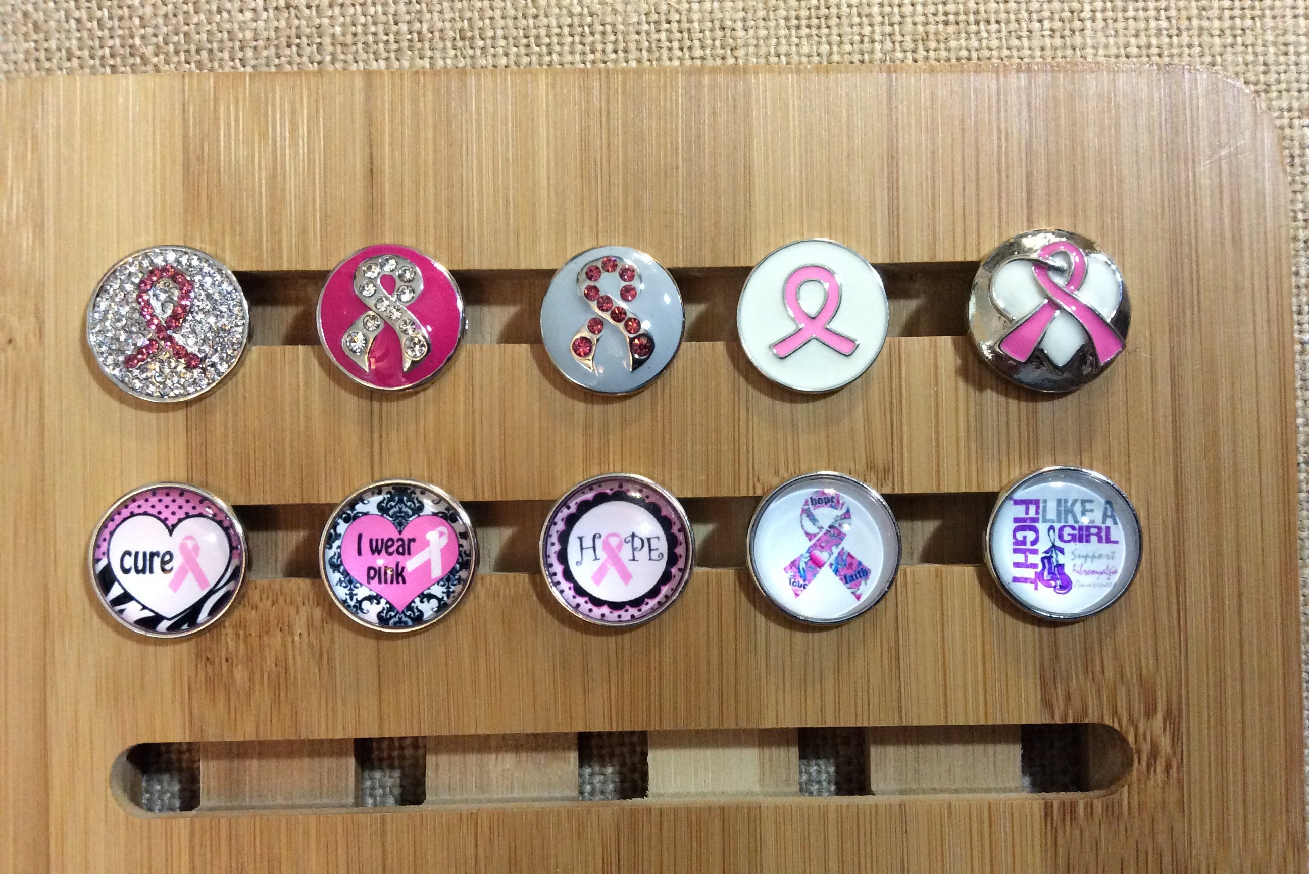 Pink Ribbon Snap Breast Cancer Awareness Snap Hope Snap Etsy