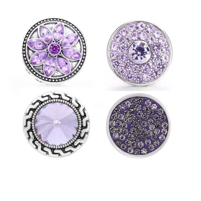 Snap Charms Purple Snap, Lavender Snap Buttons for Snap Jewelry, Fits ...
