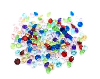 Floating Locket Charms, 12 pcs of 4mm Mixed Color Stones for Use in Floating Lockets or Snap Lockets, L3