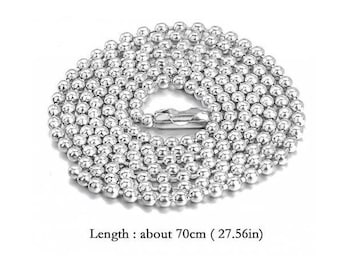 27.5" Ball Chain, Necklace Chain, 1 pc, C2-A