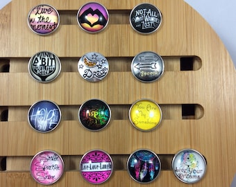 Inspirational Snap Button Charms for Snap Jewelry.  Fits 18-20mm Ginger Snaps, Noosa, Magnolia & Vine, others, SC37