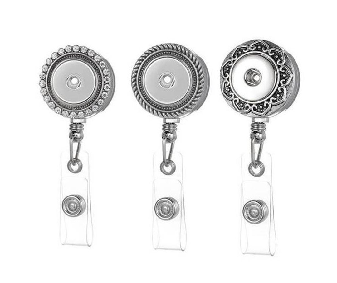 Snap Badge Reel, Retractable Badge Holder, Snap ID Holder, Snap Lanyard