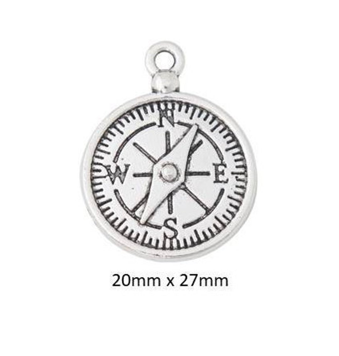 Compass Charm Compass Pendant Travel Charm Adventure Lover Etsy