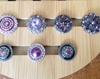 Snap Jewelry Snap Charms - Wine Purple Snap Charms for Snap Jewelry.  Fits 18-20mm Gingersnaps, Noosa, Magnolia & Vine Interchangeable, SC20
