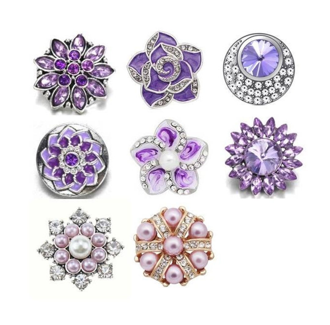 Purple Snaps, Lavender Snaps, Mauve Snaps, Purple Snap for Snap Jewelry