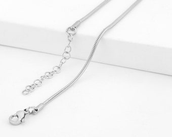 18", 24", or 32" Stainless Steel Necklace Chain Snake Chain, Non-Tarnish, 18" Snake Chain, 24" Snake Chain, 32" Snake Chain, C5