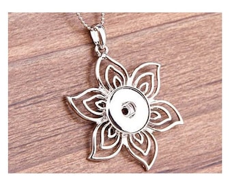 Fashion Women Necklace Pendant Pull Closure Drill Fit Noosa Snap Button N210 