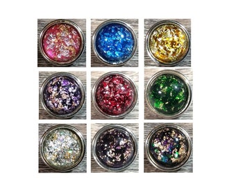 Glitter Snaps, Pink, Blue, Yellow, Purple, Red, Green, White, Black, Gold, Fits 12mm PETITE Snap Jewelry Ginger Snaps, Magnolia & Vine, PS2