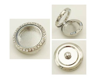 Snap Charm Locket Floating Charm Locket for Snap Jewelry.  Fits 18-20mm Ginger Snaps, Noosa, Magnolia and Vine, Charms NOT included, M2-V