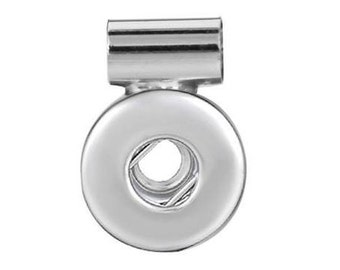 Snap Necklace, Silvertone, 22" Chain, Fits 12mm PETITE/MINI Ginger Snaps, Noosa, Magnolia & Vine NP2-A