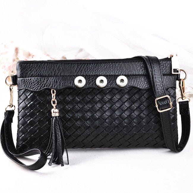 Snap Button Handbag Shoulder Bag and Wristlet. Holds (3) 1820mm Snap
