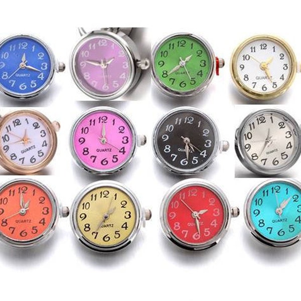 Watch Snap, Working Watch Snap,  Snap Jewelry Watch, 12 Colors, Fits 18mm Snap Jewelry from Ginger Snaps, Noosa, Magnolia & Vine, M4-MW