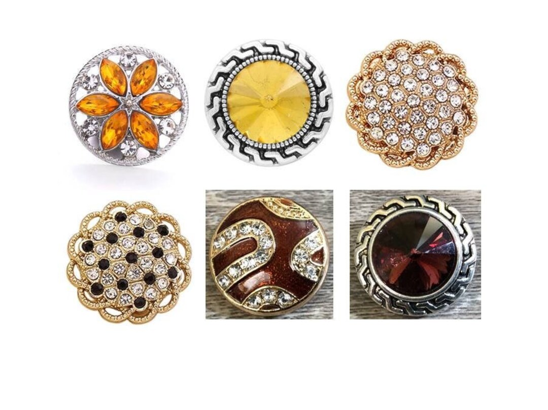 Snap Charms, Yellow Snap, Goldtone Snap, Brown Snap, Snaps for Snap ...