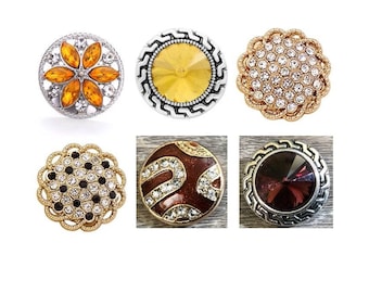 Snap Charms, Yellow Snap, Goldtone Snap, Brown Snap, Snaps for Snap Jewelry, Fits 18-20mm Ginger Snaps, Noosa, Magnolia & Vine, SC67