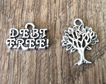 Debt Free Charm, Financial Freedom, Family Tree, Debt Free Journey, Change Your Family Tree, Baby Steps, Financial Peace, Silvertone, #31