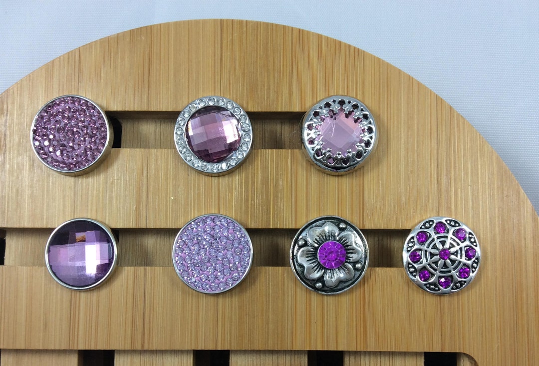 Lavender Snaps, Lilac Snaps, Purple Snaps for Snap Jewelry. Fits 18mm