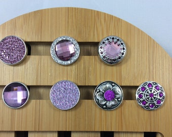 Lavender Snaps, Lilac Snaps, Purple Snaps for Snap Jewelry.  Fits 18mm Ginger Snaps, Noosa, Magnolia & Vine, others, SC18