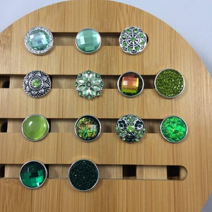 Green Snap Charms for Snap Jewelry.  Fits 18-20mm Ginger Snaps, Noosa, Magnolia & Vine, others, SC8