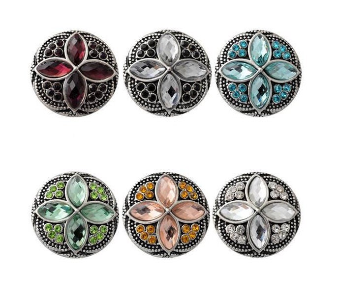 Snap Charms, Wine Snap, Gray, Blue, Green Peach, White Snap Charms