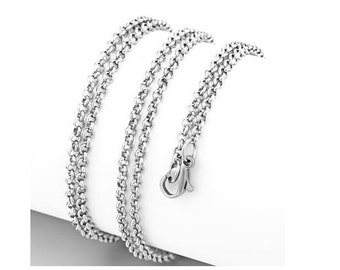 32" Rolo Link Stainless Steel Necklace Chain, Non-Tarnish;  Fits 18-20mm Gingersnaps, Noosa, Magnolia + Vine