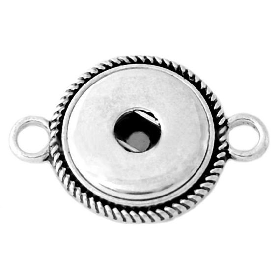 18mm Snap Connector, DIY Snap Jewelry, 2 Ring Connectors for