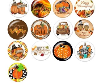 Thanksgiving Snaps, Fall Snaps, Pumpkin Snaps, Happy Thanksgiving, Happy Fall, Be Thankful, Fits 18mm Ginger Snaps, Magnolia & Vine, SC63