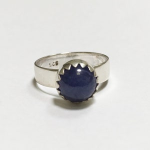 Natual Tanzanite 100% Solid 925 Sterling Silver Ring size: US-6.5 image 1