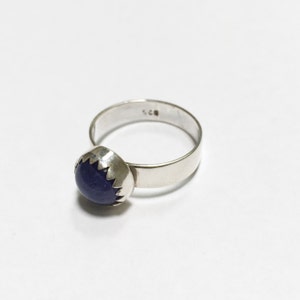 Natual Tanzanite 100% Solid 925 Sterling Silver Ring size: US-6.5 image 3