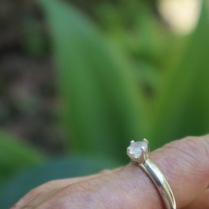 Natural Rainbow Moonstone on Solid 925 Silver Solitaire Engagement / Anniversary / Friendship /Dress Ring image 7