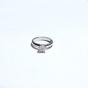 Natural Rainbow Moonstone on Solid 925 Silver Solitaire Engagement / Anniversary / Friendship /Dress Ring image 10