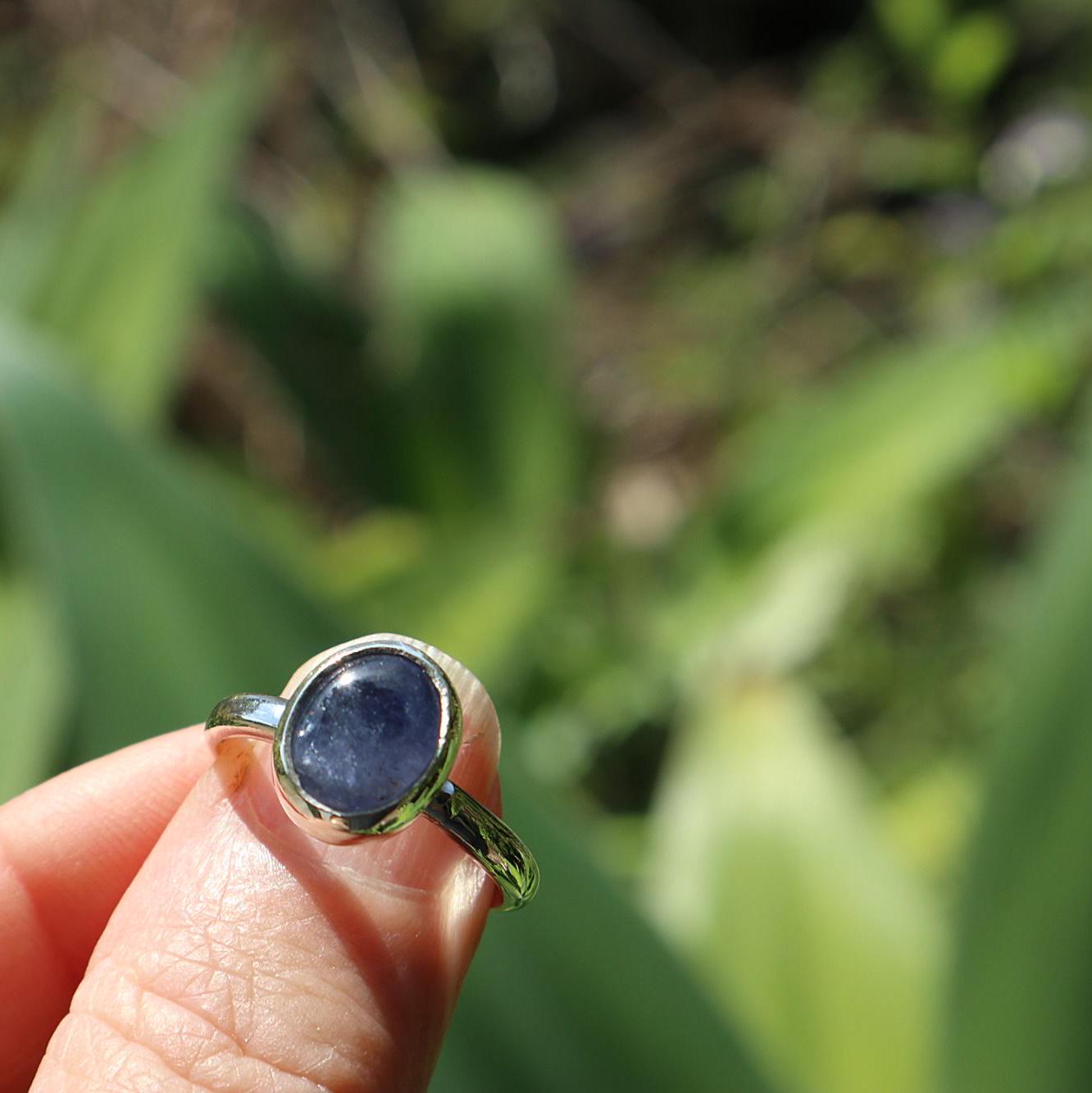 Anello In Argento Placcato Oro Con Tanzanite, 0,666 Carati - Foto 3
